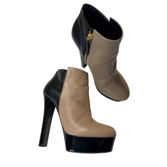 Giuseppe Zanotti Leather Platform Ankle Booties Size 39, US 9 - Picture 4 of 13